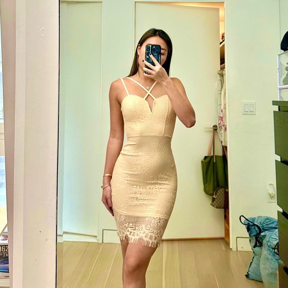 Double strap bodycon dress